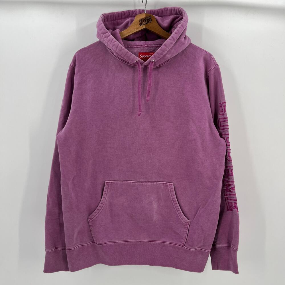 SS19 2019 Supreme NYC Overdyed Hooded Sweatshirt Hoodie in Magenta M
